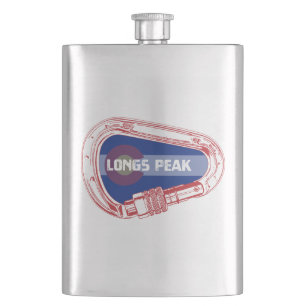 Longs Peak Climbing Carabiner Flachmann