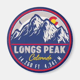 Longs Peak Colorado 14 ers Skiverleih Magnet