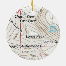 Longs Peak Colorado Fourteener Keramik Ornament