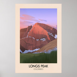 Longs Peak Colorado USA Reiseplakat Poster