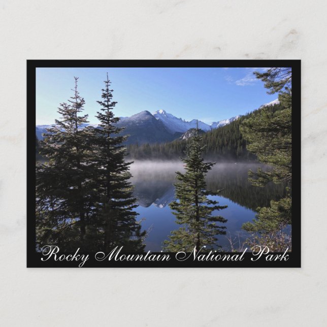 Longs Peak im Bären Lake Rocky Mountain Postkarte (Vorderseite)