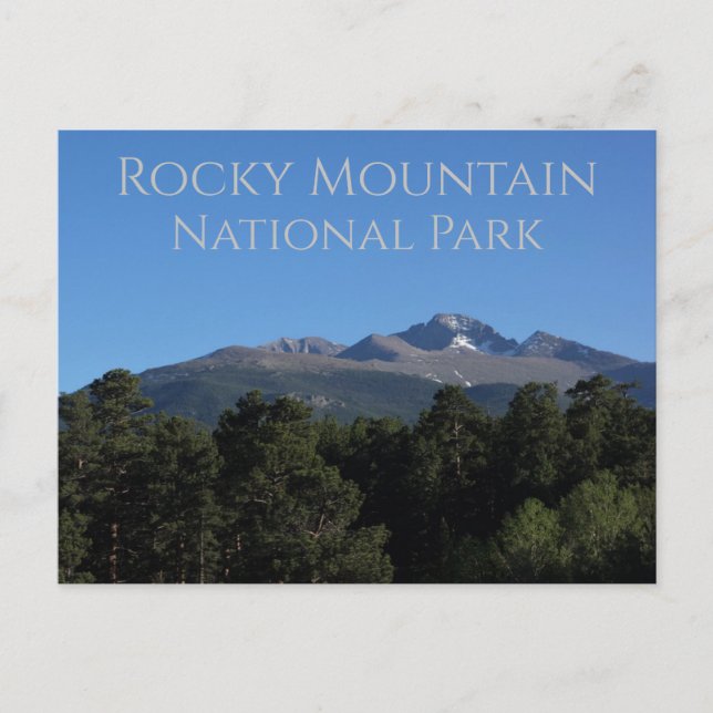 Longs Peak Rocky Mountain Nationalpark Colorado Postkarte (Vorderseite)