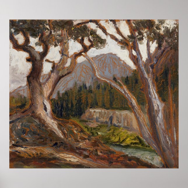 Long's Peak von Loch Vale, Estes Park, Colorado Poster (Vorne)