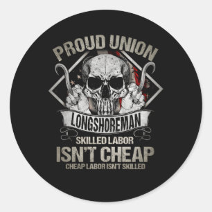 Longshore auf der Rückseite Runder Aufkleber