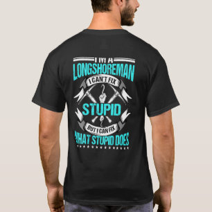 Longshoreman auf der Rückseite der Kleidung T-Shirt