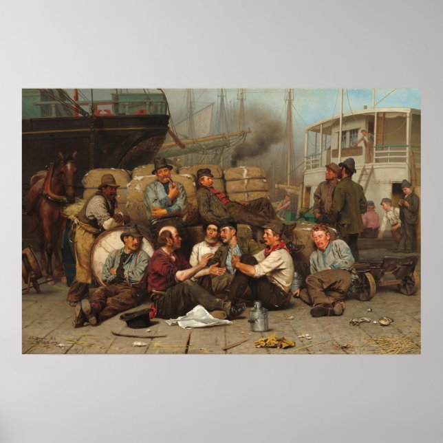Longshoremen's Noon - John Brown Fine Art Poster (Vorne)