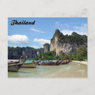 Longtail Boote Krabi Thailand Postkarte