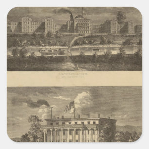 Longview Asylum, Ohio Quadratischer Aufkleber