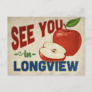Longview Texas Apfel - Vintage Reise Postkarte