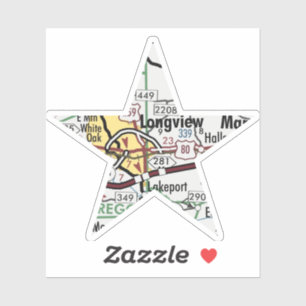 Longview Texas Map Aufkleber