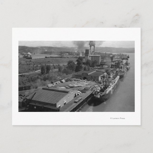 Longview, WA - Port View von Air Postkarte (Vorderseite)