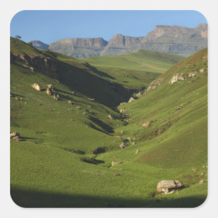 Longwall, Giant's Castle, Drakensberg-Gebirge, Quadratischer Aufkleber