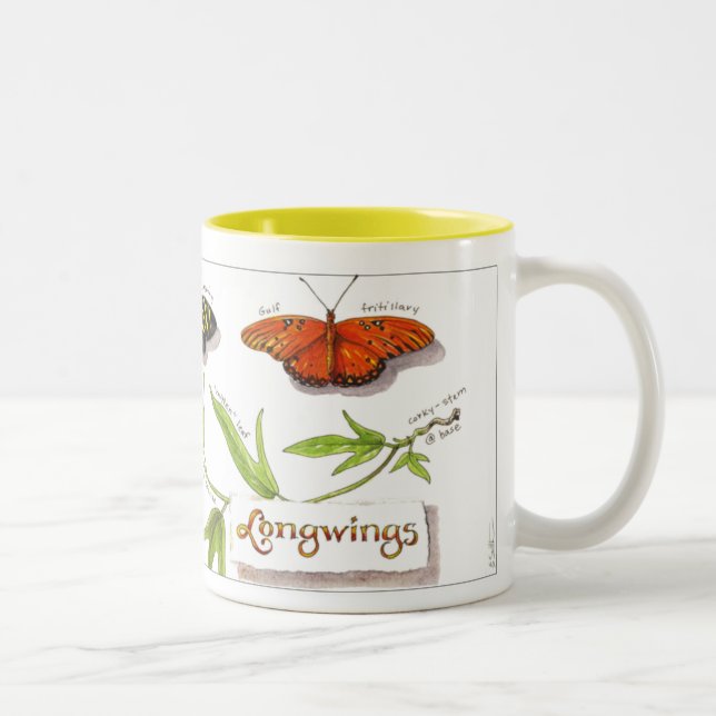 Longwing Schmetterlings-Tasse Zweifarbige Tasse (Rechts)