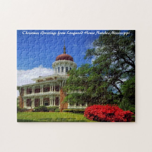 Longwood House Natchez Weihnachtsgrüße Puzzle (Horizontal)