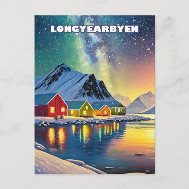 Longyearbyen, Arktische Oase Postkarte (Vorderseite)