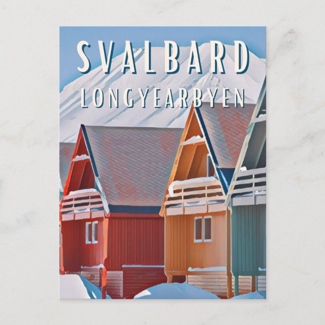 Longyearbyen, wo die Natur ihre Rechte zurückerobe Postkarte (Vorderseite)