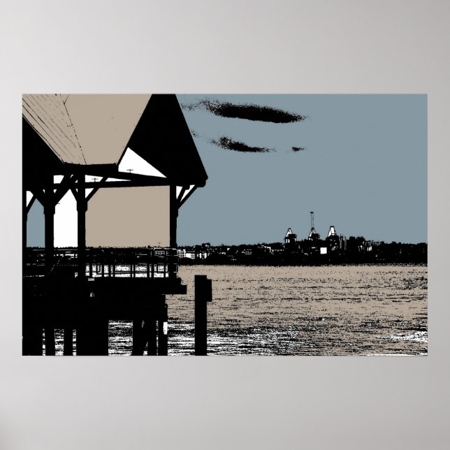 Lonsdale Quay's Wasserfront Poster (Vorne)