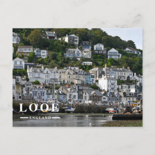 Looe Cornwall Hafenstadt am Meer Feiertagspostkarte