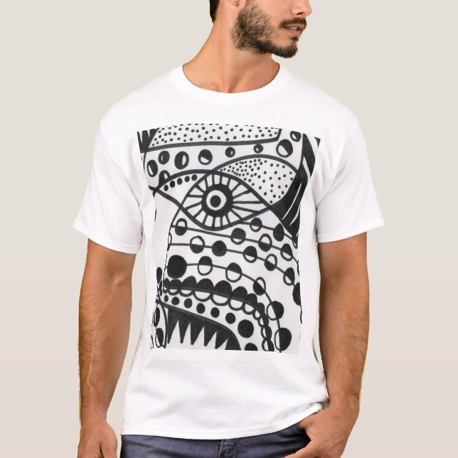 Look and Listen Design T-Shirt (Vorderseite)