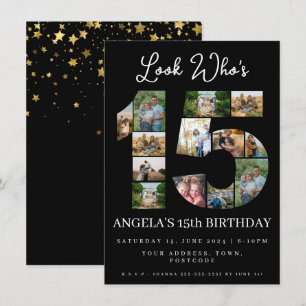 Look, der 15 Foto Collage 10 Geburtstag Einladung