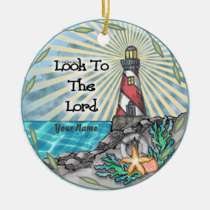 Look Lighthouse Christlich Keramik Ornament