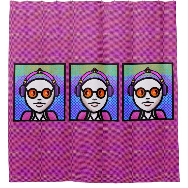 Look See in Shades Duschvorhang (Vorderseite)