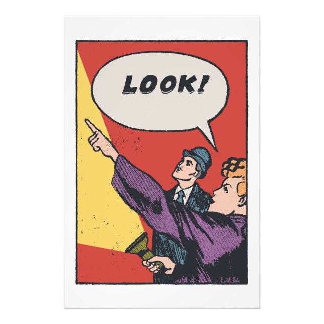 LOOK! The Thing in the Sky • Golden Era Comic Art Fotodruck (Vorne)