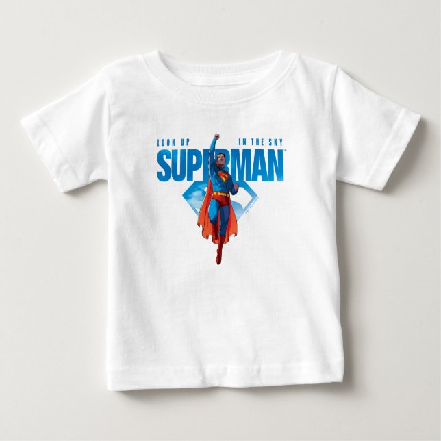 Look Up It's Superman Baby T-shirt (Vorderseite)