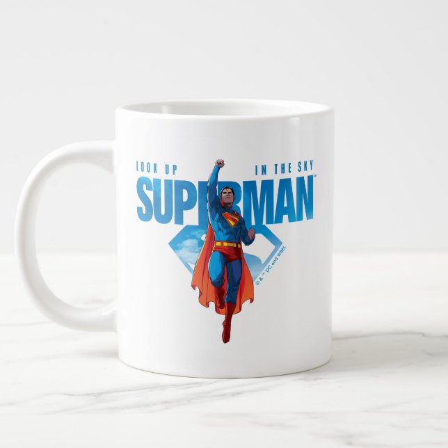 Look Up It's Superman Jumbo-Tasse (Links)