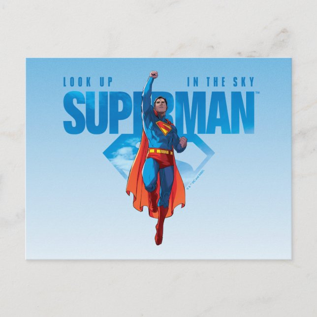 Look Up It's Superman Postkarte (Vorderseite)