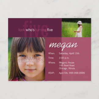 Look wer fünf wird ・ Einladung zum Geburtstag