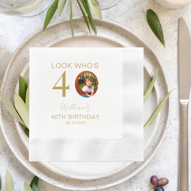 Look Who is 10. 20. 30. 40. 50. 60. Birthday Serviette (Von Creator hochgeladen)