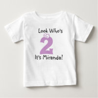 Look Who is 2 Customizable Birthday Tshirt