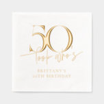 Look Who is 50 Funny Simple 50 th Birthday Servietten Mit Folie<br><div class="desc">Look Who is 50 Funny Simple 50. Birthday Foil Napkins</div>