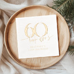 Look Who is 60 Funny Simple 60 th Birthday Servietten Mit Folie<br><div class="desc">Look Who is 60 Funny Simple 60. Birthday Foil Napkins</div>