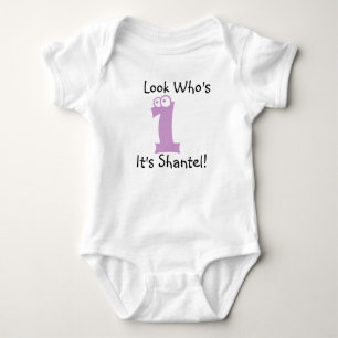 Look Who's 1 individualisierbares Geburtstagshirt Baby Strampler