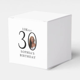 Look Who's 30 Minimal Foto 30. Geburtstag Geschenkschachtel