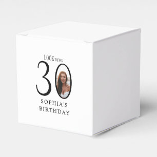 Look Who's 30 Minimal Foto 30. Geburtstag Geschenkschachtel
