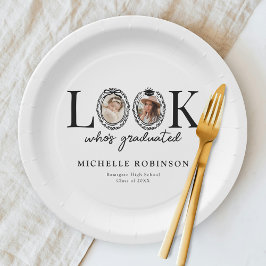 Look Who's Graduated Photo Graduation Party Pappteller