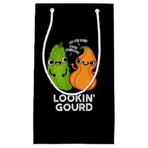 Lookin Gourd Funny Veggie Pun Dark BG Kleine Geschenktüte