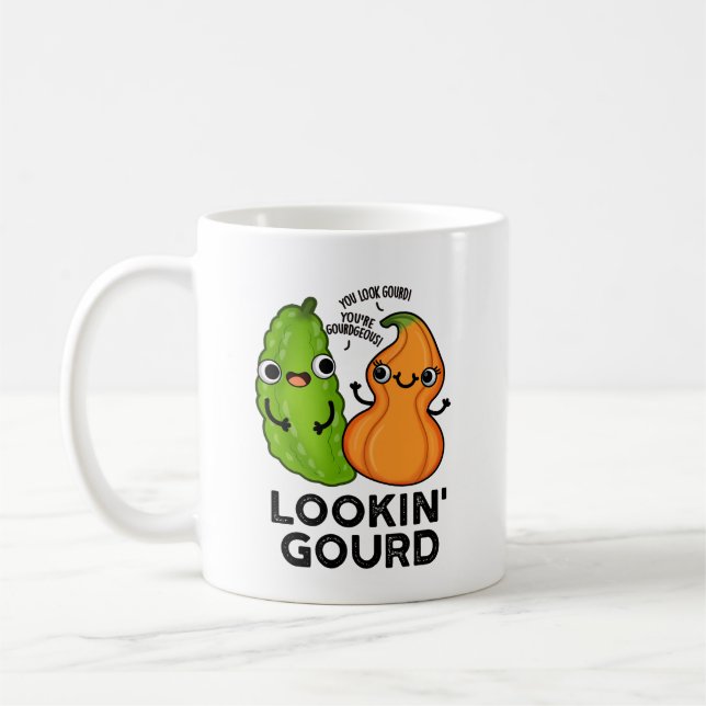 Lookin Gourd Funny Veggie Pun Kaffeetasse (Links)