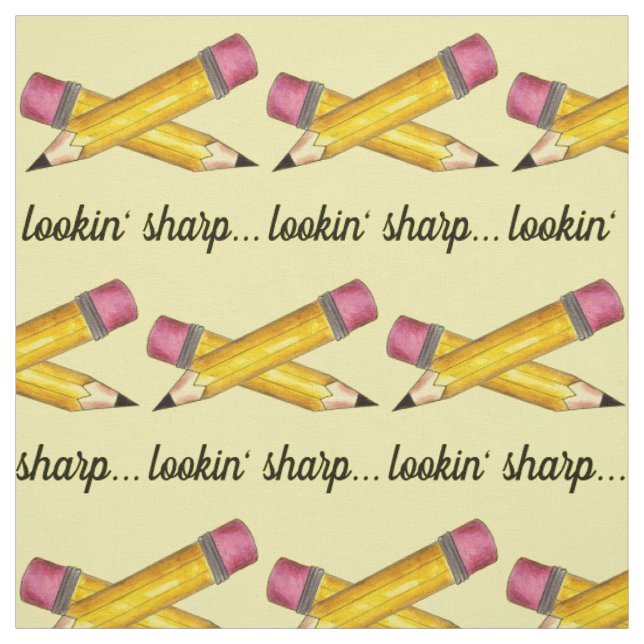 Lookin' Sharp Yellow #2 Pencil School Writing Stoff (Muster)