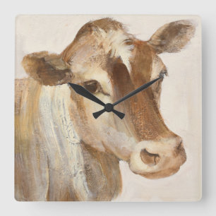 Looking at You I Light Quadratische Wanduhr