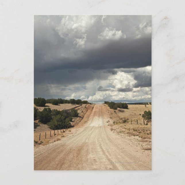Looking down a dirt country road in NM with Postkarte (Vorderseite)