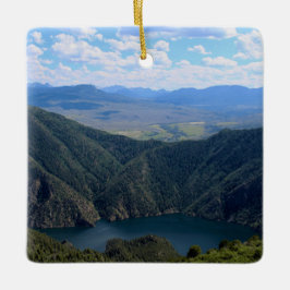 Looking Down At The Gunnison River Keramikornament