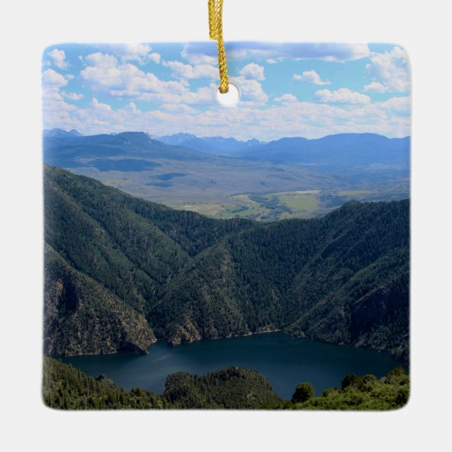 Looking Down At The Gunnison River Keramikornament (Vorderseite)