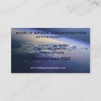 looking_down_on_earth, WELTraum-ORGANISATION… Visitenkarte