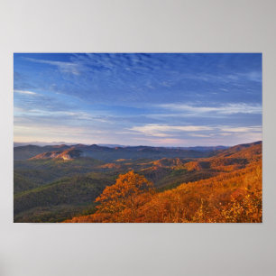 Looking Glass Rock bei Sonnenaufgang in den Pisgah Poster