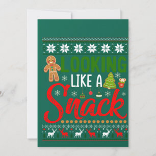 Looking Like A Snack Funny Christmas Cookie Ugly Einladung