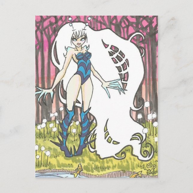 Loola Cartoon bug Fairy Fantasy Art Postcard Postkarte (Vorderseite)